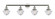 Oxford - 4 Light - 46 inch - Polished Nickel - Adjustable Bath Vanity Light (3442|215-PN-G532)