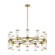 Revolve Clear Glass/Natural Brass 24 Lights Chandeliers (7713|CH309024NBCG)