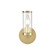 Revolve Clear Glass/Natural Brass 1 Light Damp-Rated Wall/Vanity Light (7713|WV309001NBCG)