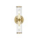 Revolve Clear Glass/Natural Brass 2 Lights (Vertical) Damp-Rated Wall/Vanity Light (7713|WV309002NBCG)