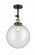 Beacon - 1 Light - 12 inch - Black Antique Brass - Adjustable Semi-Flush Mount (3442|201F-BAB-G204-12-LED)