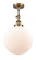 Beacon - 1 Light - 12 inch - Brushed Brass - Adjustable Semi-Flush Mount (3442|201F-BB-G201-12)