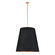 Calor 30-in Black Linen With Gold Parchment/Vintage Brass 3 Lights Socket Pendant (7713|PD311030VBBG)