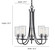 Clifton 5-Light Chandelier Ceiling Light Matte Black/Brushed Nickel (670|3505-MB/BN)