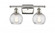 Small Twisted Swirl 2 Light Bath Vanity Light part of the Ballston Collection (3442|516-2W-PN-G1214-6)