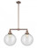 Beacon - 2 Light - 27 inch - Antique Copper - Stem Hung - Adjustable Island Light (3442|209-AC-G204-12)