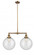 Beacon - 2 Light - 27 inch - Brushed Brass - Stem Hung - Island Light (3442|209-BB-G204-12)