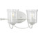Bowman Collection Two-Light Cottage White Clear Chiseled Glass Coastal Bath Vanity Light (149|P300254-151)