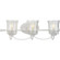 Bowman Collection Three-Light Cottage White Clear Chiseled Glass Coastal Bath Vanity Light (149|P300255-151)