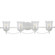 Bowman Collection Four-Light Cottage White Clear Chiseled Glass Coastal Bath Vanity Light (149|P300256-151)