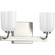 Moore Collection Two-Light Brushed Nickel White Opal Glass Luxe Bath Vanity Light (149|P300281-009)