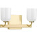Moore Collection Two-Light Satin Brass White Opal Glass Luxe Bath Vanity Light (149|P300281-012)
