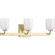 Moore Collection Three-Light Satin Brass White Opal Glass Luxe Bath Vanity Light (149|P300282-012)