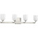 Moore Collection Four-Light Brushed Nickel White Opal Glass Luxe Bath Vanity Light (149|P300283-009)