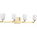 Moore Collection Four-Light Satin Brass White Opal Glass Luxe Bath Vanity Light (149|P300283-012)