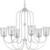 Bowman Collection Six-Light Cottage White Clear Chiseled Glass Coastal Chandelier Light (149|P400195-151)