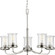 Winslett Collection Five-Light Brushed Nickel Clear Seeded Glass Coastal Chandelier Light (149|P400206-009)