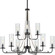 Riley Collection Nine-Light Matte Black Clear Glass New Traditional Chandelier Light (149|P400210-031)