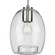 Caisson Collection One-Light Brushed Nickel Clear Glass Global Pendant Light (149|P500159-009)