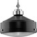 Loftin Collection One-Light Matte Black Clear Patterned Glass Farmhouse Pendant Light (149|P500170-031)
