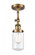 Dover - 1 Light - 5 inch - Brushed Brass - Adjustable Semi-Flush Mount (3442|201F-BB-G312-LED)