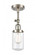Dover - 1 Light - 5 inch - Brushed Satin Nickel - Adjustable Semi-Flush Mount (3442|201F-SN-G312-LED)