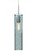 Besa, Juni 16 Cord Pendant, Blue Bubble, Satin Nickel, 1x4W LED Filament (127|1JT-JUNI16BL-EDIL-SN)