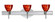 Besa Divi Wall 3SW Garnet Chrome 3x5W LED (127|3SW-185841-LED-CR)