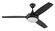 Targas 52'' 3-Blade Ceiling Fan in Gloss Black w/ Gloss Black Blades; Integrated Light Kit (20|TG52GBK3)