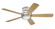 Tempo Hugger 52'' 5-Blade Ceiling Fan in Brushed Polished Nickel w/ Brushed Nickel/Maple Blades (20|TMPH52BNK5)