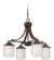 Kenswick 4 Light Down Chandelier in Peruvian Bronze (20|35424-PR)