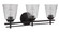 Drake 3 Light Vanity in Flat Black (20|19624FB3)