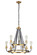 Randolph 9 Light Chandelier in Flat Black/Satin Brass (20|50329-FBSB)