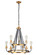 Randolph 9 Light Chandelier in Flat Black/Satin Brass (20|50329-FBSB)
