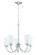 Gwyneth 5 Light Chandelier in Brushed Polished Nickel (White Glass) (20|50425-BNK-WG)