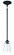 Gwyneth 1 Light Mini Pendant in Flat Black (20|50491-FB)
