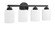 Bolden 4 Light Vanity in Flat Black (White Glass) (20|50504-FB-WG)