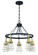 Thatcher 5 Light Chandelier in Flat Black/Satin Brass (20|50625-FBSB)