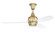 Bordeaux 52'' 3-Blade Ceiling Fan in Satin Brass w/ Acrylic Blades; Light Kit Included (optional) (20|BRD52SB3)