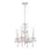Paris Market 4 Light Rose Crystal Antique White Mini Chandelier (205|5024-AW-RO-MWP)