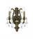 Dawson 2 Light Swarovski Strass Crystal Antique Brass Sconce (205|5563-AB-CL-S)