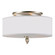 Luxo 14'' Drum Shade Satin Nickel Semi Flush Mount (205|9503-SN)