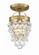 Calypso 7.25'' Crystal Teardrop Vibrant Gold Semi Flush Mount (205|131-VG_CEILING)