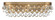 Calypso 23'' Crystal Teardrop Vibrant Gold Bathroom Vanity (205|133-VG)