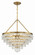 Calypso 8 Light Crystal Teardrop Vibrant Gold Chandelier (205|137-VG)