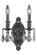 Rosalia 2 light Dark Bronze Wall Sconce Clear Royal Cut Crystal (758|9202W9DB/RC)