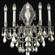 Monarch 5 Light Pewter Wall Sconce Golden Teak (Smoky) Royal Cut Crystal (758|9605W21PW-GT/RC)