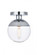 Eclipse 1 Light Chrome Flush Mount With Clear Glass (758|LD6053C)