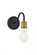Serif 1 light brass and black Wall Sconce (758|LD4028W5BRB)