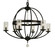 6-Light Brushed Nickel Compass Foyer Chandelier (84|1077 BN/F)